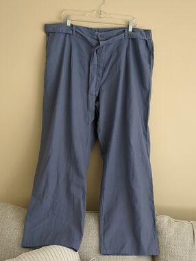 XL Vermont Country Store Linen Cotton Blue Pants